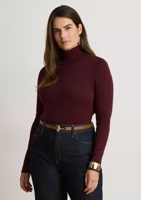 Lauren Ralph Lauren Cotton-Blend Ribbed Turtleneck by Ralph Lauren
