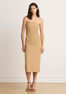 Lauren Ralph Lauren Pinstripe Wool-Blend Strapless Dress by Ralph Lauren