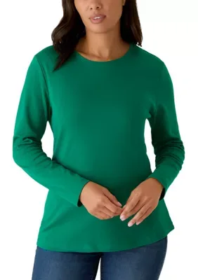 3/4 Sleeve Crew Neck Top by Kim Rogers