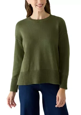 Crew Neck Tunic Sweater