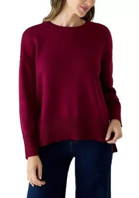 Crew Neck Tunic Sweater