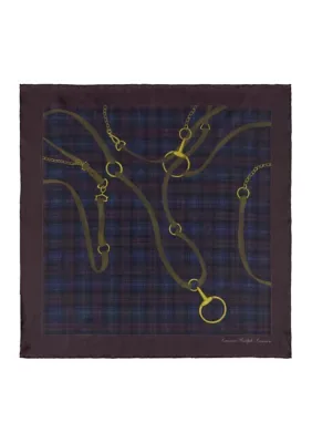 Lauren Ralph Lauren Equestrian Plaid Small Square Scarf by Ralph Lauren