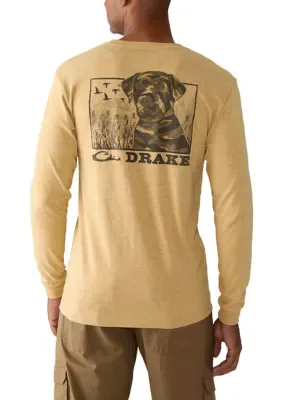 Long Sleeve Chocolate Lab Graphic T-Shirt by Drake Waterfowl