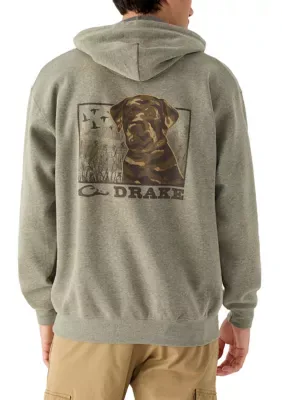 Black Lab Graphic Fleece Hoodie by Drake Waterfowl