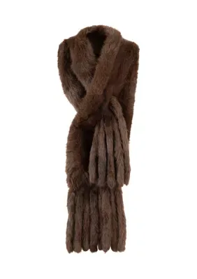 Faux Fur Oblong Scarf by Echo