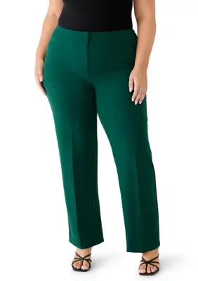 Fly Front Slim Pants by Kasper