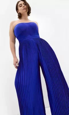 Palazzo Pleat Jumpsuit by City Chic