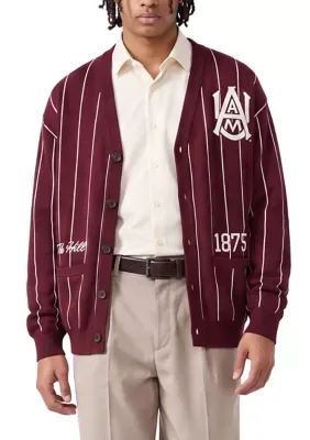 NCAA Alabama A&M Bulldogs Pinstripe Varsity Cardigan by Shc Collegiate Collection