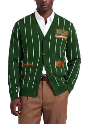 NCAA Florida A&M Rattlers Pinstripe Varsity Cardigan by Colosseum