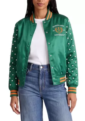 NCAA Florida A&M Rattlers Pearl Sleeve Jacket by Sacred Heart Collection