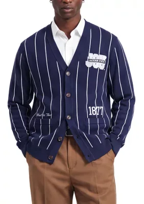 NCAA Jackson State Tigers Pinstripe Varsity Cardigan by Shc Collegiate Collection