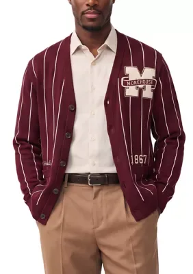 NCAA Morehouse Maroon Tigers Pinstripe Varsity Cardigan by Colosseum
