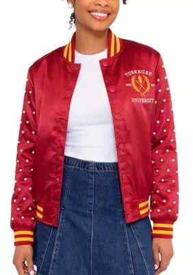 NCAA Tuskegee Golden Tigers Pearl Sleeve Jacket by Sacred Heart Collection