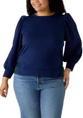 Long Sleeve Bow Sweatshirt by Crown & Ivy