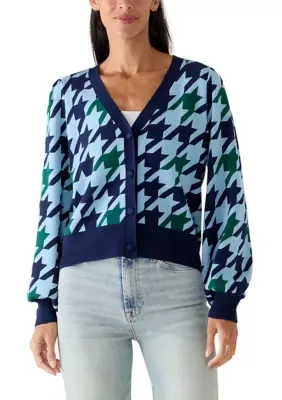 Intarsia Knit Cropped Cardigan by Crown & Ivy