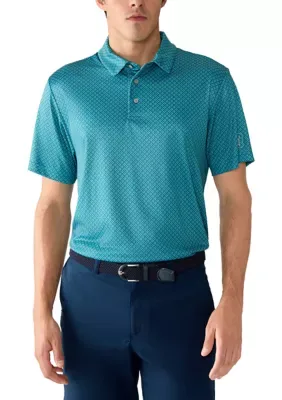 Essential Geo Print Short Sleeve Golf Polo Shirt