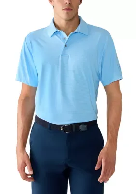 Short Sleeve Cooling Striped Polo Shirt
