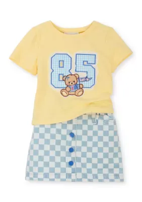 Checkered Graphic T-Shirt by Rare Editions