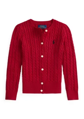 Mini-Cable Cotton Cardigan by Ralph Lauren