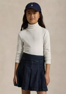 Ribbed Cotton-Blend Turtleneck by Ralph Lauren