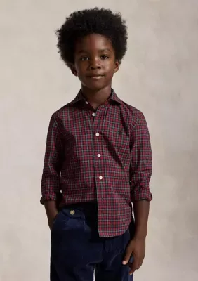 Plaid Cotton Poplin Shirt by Ralph Lauren