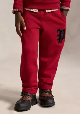 Velvet-Appliqué Wide-Leg Sweatpants by Ralph Lauren
