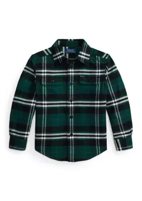 Plaid Brushed Cotton Oxford Work Shirt by Ralph Lauren