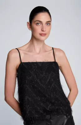 Crop Fringe Cami by Kenneth Cole