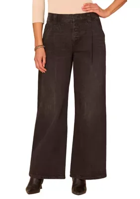Absolution Wide Leg Pleated Jeans by Democracy