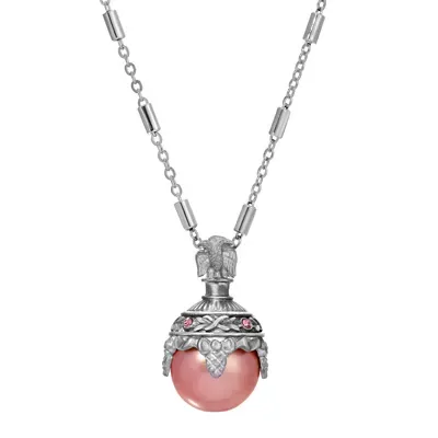 Silver Tone Round Bead Necklace 24 by 1928 Jewelry