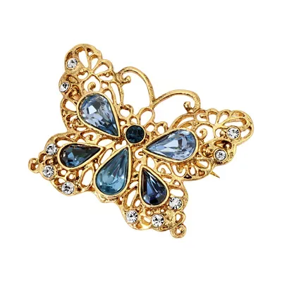 Crystal Butterfly Pin by 1928 Jewelry