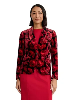 One Button Shawl Collar Jacket by Kasper