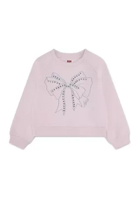 Rhinestone Bow Crew Neck Pullover by Levi's