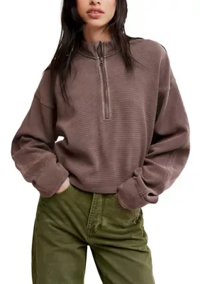 We the Free Celeste 1/4 Zip Pullover