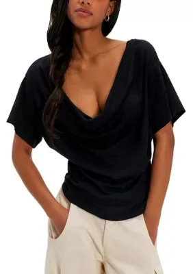 We the Free Tinsley Waterfall Cowl-Neck Top by Free People