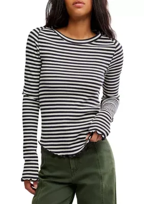 We the Free Easy Does It Striped Long Sleeve Tee by Free People
