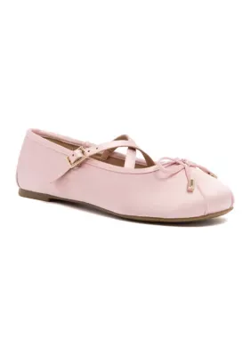 Nissara Satin Ballet Flats by Sugar