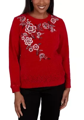 Classics Embroidered Yoke Top by Alfred Dunner