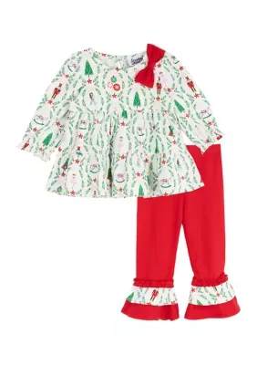 Holiday Nutcracker Top and Leggings Set by Counting Daisies