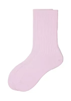 Cotton Rib Crew Socks by HUE