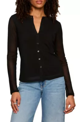 Mesh Long Sleeve Cardigan by Sanctuary