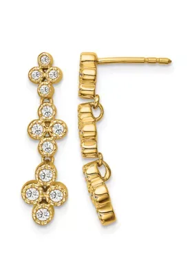 Lab Created 3/8 ct. t.w. Lab Grown Diamond VS+ F+ Dangle Earrings in 14K Yellow Gold by Belk & Co