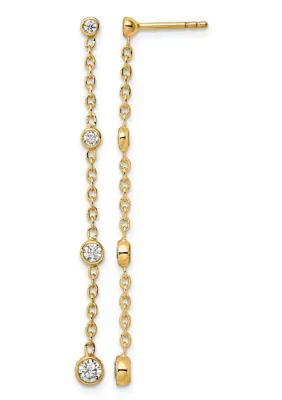 Lab Created 1/2 ct. t.w. Lab Grown Diamond VS+ F+ Graduated Dangle Earring in 14K Gold by Belk & Co