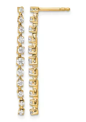Lab Created 1/2 ct. t.w. Lab Grown Diamond VS+ F+ Dangle Earrings in 14K Gold