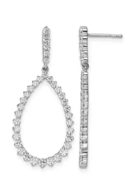 Lab Created 1.51 ct. t.w. Lab Grown Diamond VS+ F+ Dangle Earrings in 14K Gold