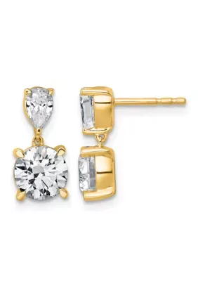 Lab Created 3 ct. t.w. Lab Grown Diamond VS+ F+ Dangle Earrings in 14K Gold by Belk & Co