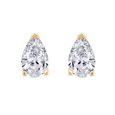 Created 3 CTW Lab-Grown Diamond 14K Yellow Gold Earrings by Diamaison