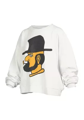 NCAA Appalachian State Mountaineers Big Canvas Puff Janise Fleece Pullover by Pressbox