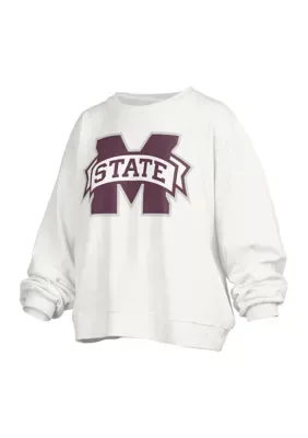 NCAA Mississippi State Bulldogs Big Canvas Puff Janise Fleece Pullover
