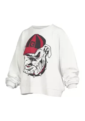 NCAA Georgia Bulldogs Big Canvas Puff Janise Fleece Pullover